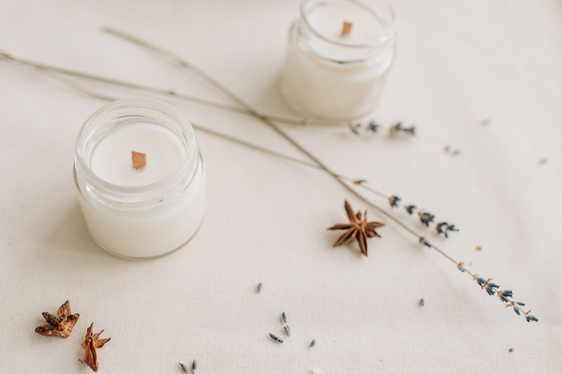 Hand-poured soy candles in glass jars